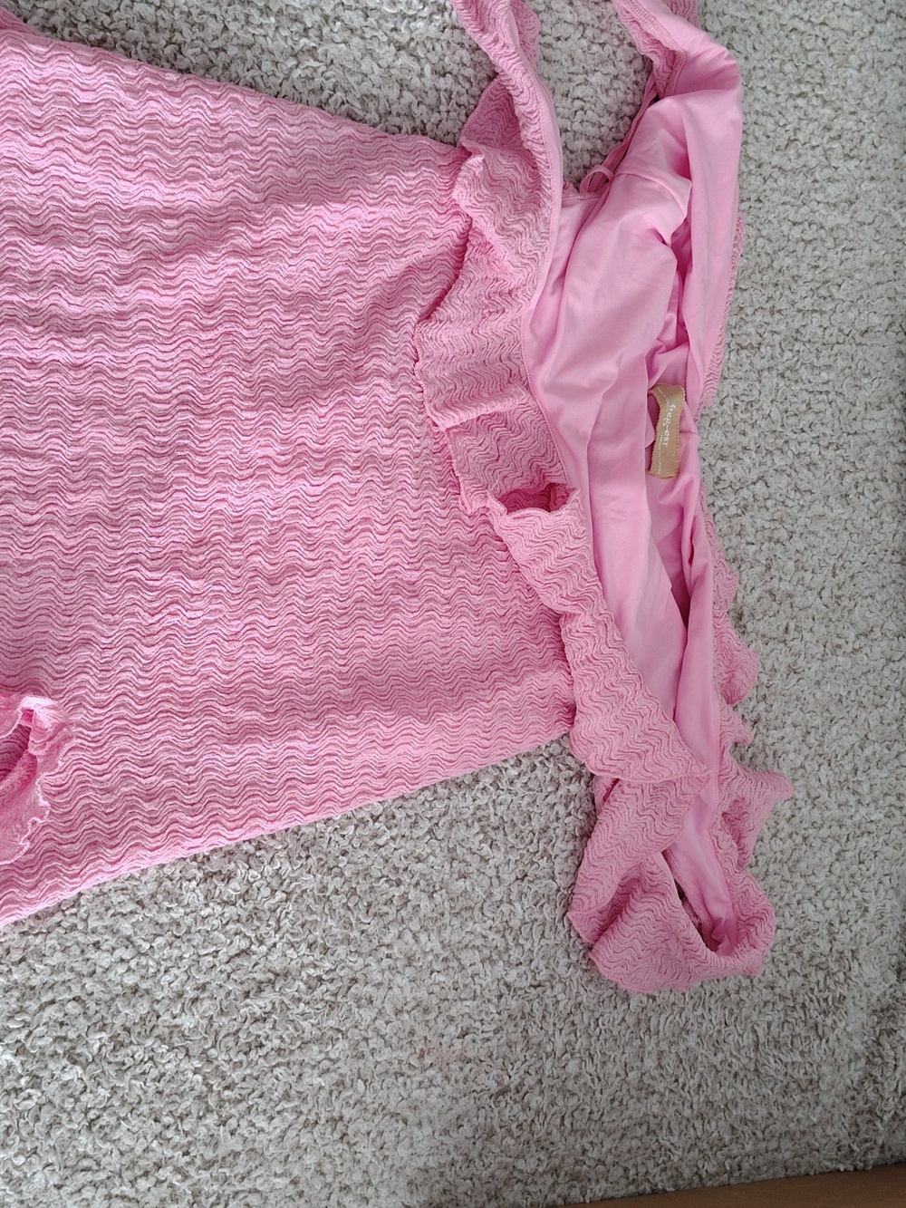 Free People Pink Off-Shoulder Ruffle Dress - Picture 7 of 9